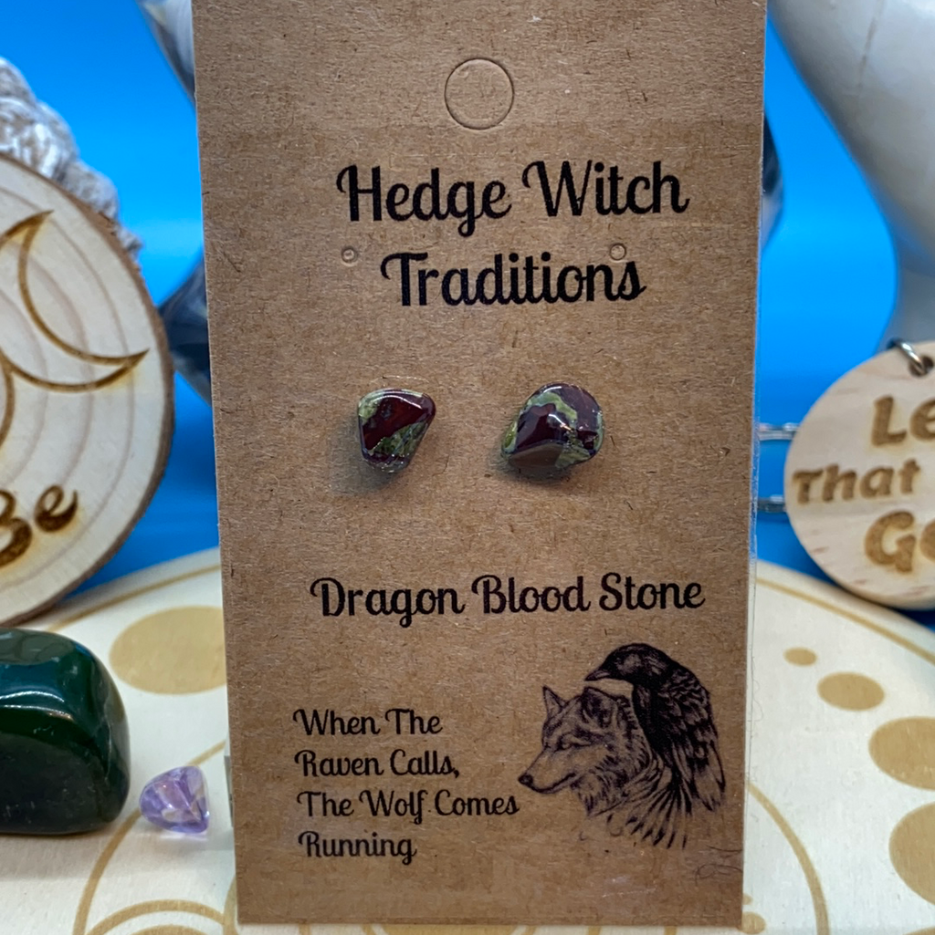 Dragon Blood Stone Earrings